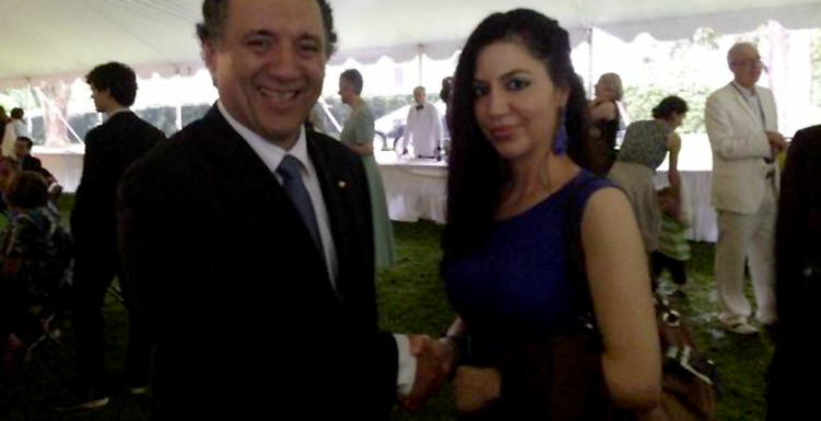 Francesca La Marca e ambasciatore Cornado