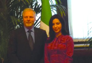 francesca la marca e il ministro Jean-François Lisée