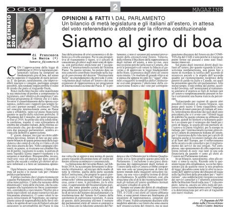 America Oggi 24 gennaio 2016