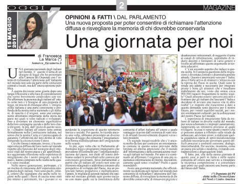 America Oggi 15 maggio 2016