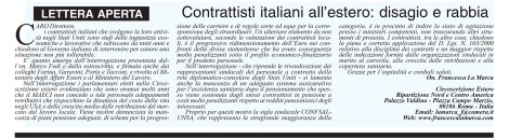 America Oggi 12 giugno - Lettera aperta