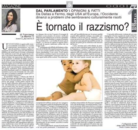 America Oggi 17 luglio 2016