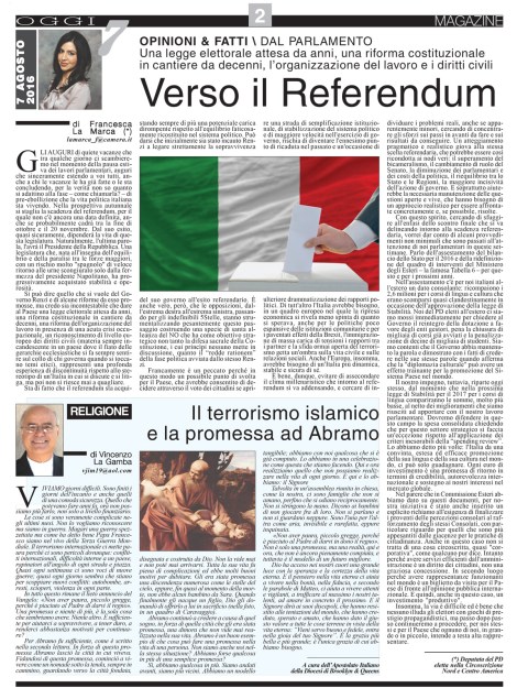 AMERICA OGGI 7 AGOSTO 2016