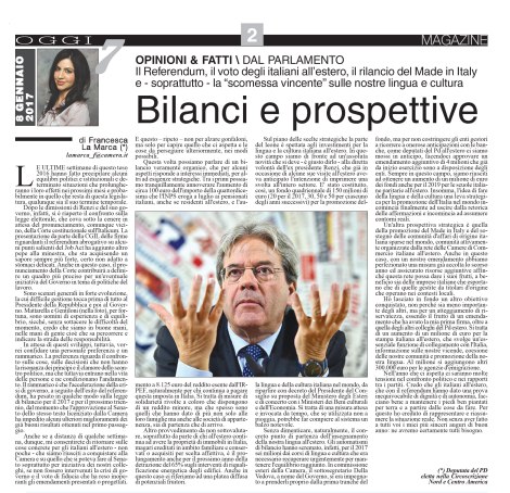 America Oggi 8 gennaio 2017