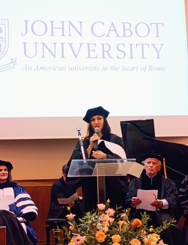 La Marca (PD) “Keynote Speaker” all’investitura della nuova Presidente della John Cabot University a Roma